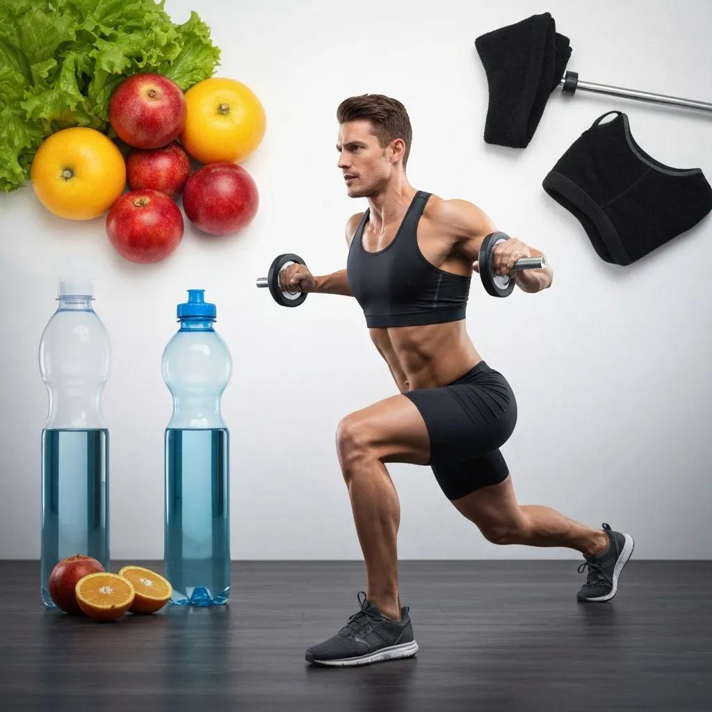 Individual performing strength training, symbolizing health benefits and wellness transformation through exercise