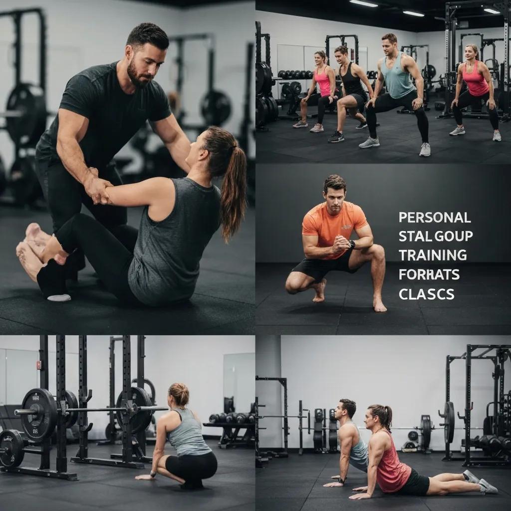 Personal training and small group training sessions at Forge, highlighting different strength training formats