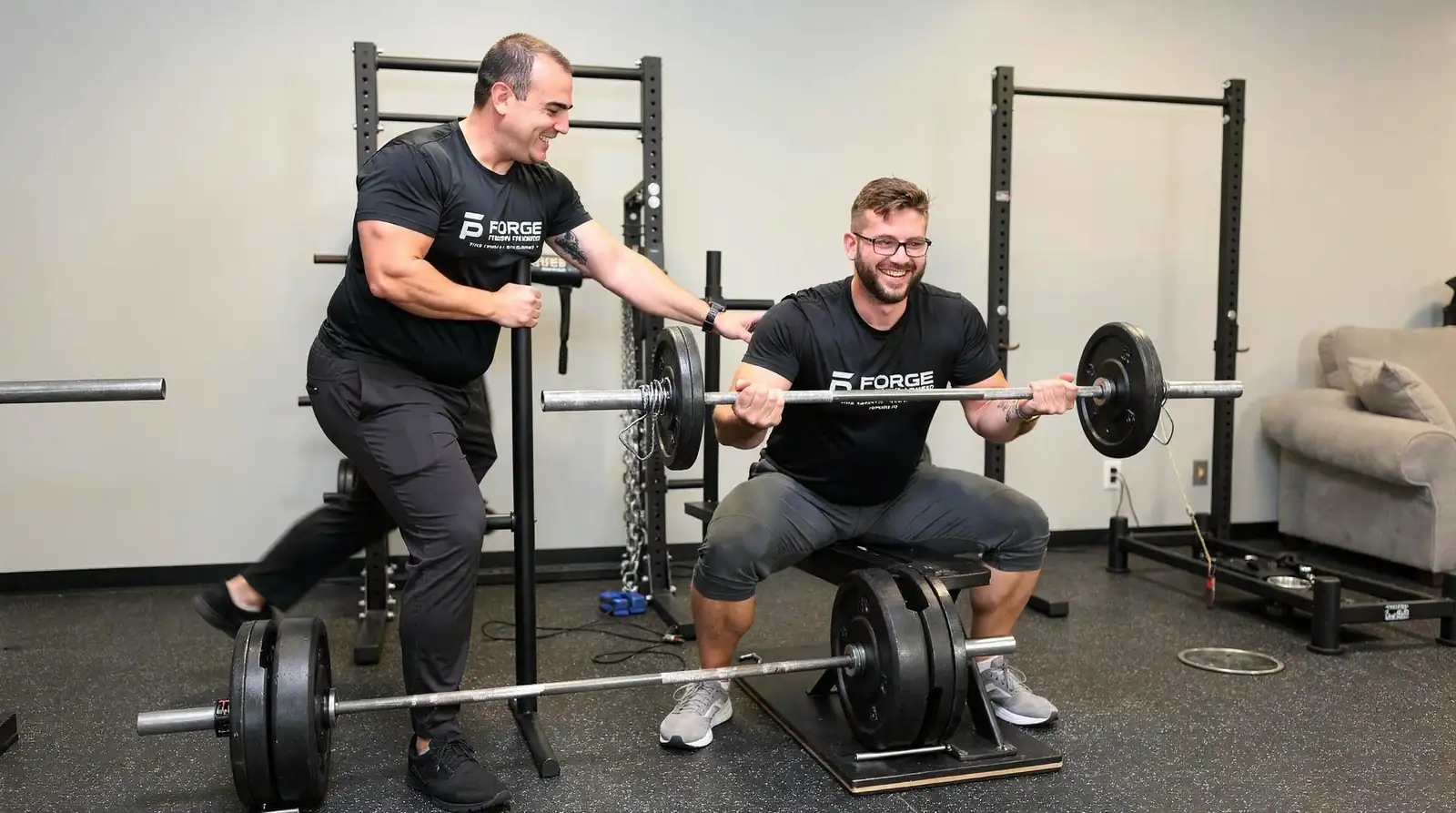 Forge Personal Training trainers are certified professionals committed to helping clients reach fitness goals through