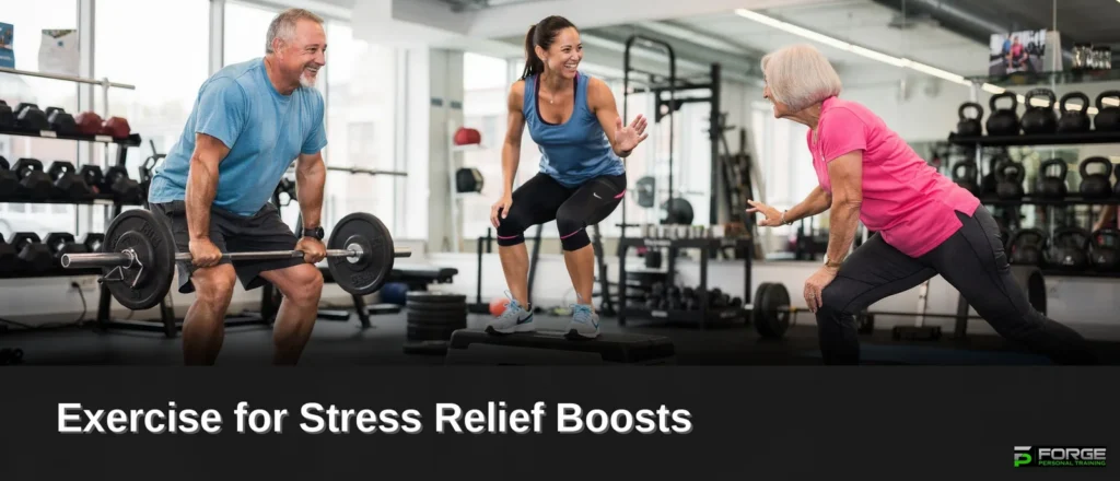 Physical activity triggers the release of endorphins, the brain's feel-good neurotransmitters, which helps counteract