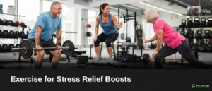 Physical activity triggers the release of endorphins, the brain's feel-good neurotransmitters, which helps counteract
